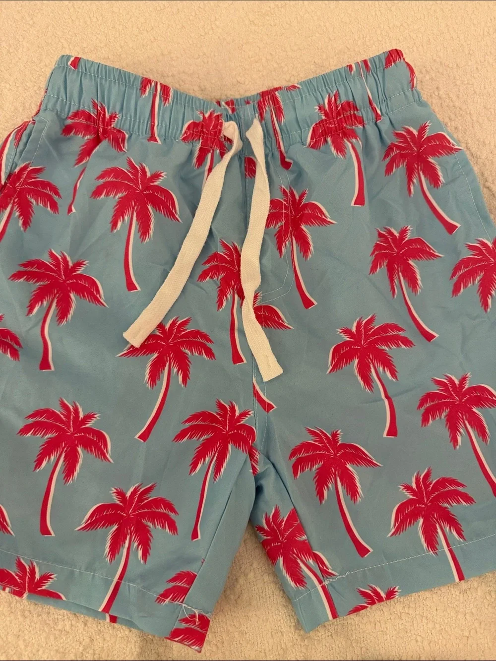 4 pack! Kids Pineapple & Palm Print Swim Shorts - Pink, Blue, Green